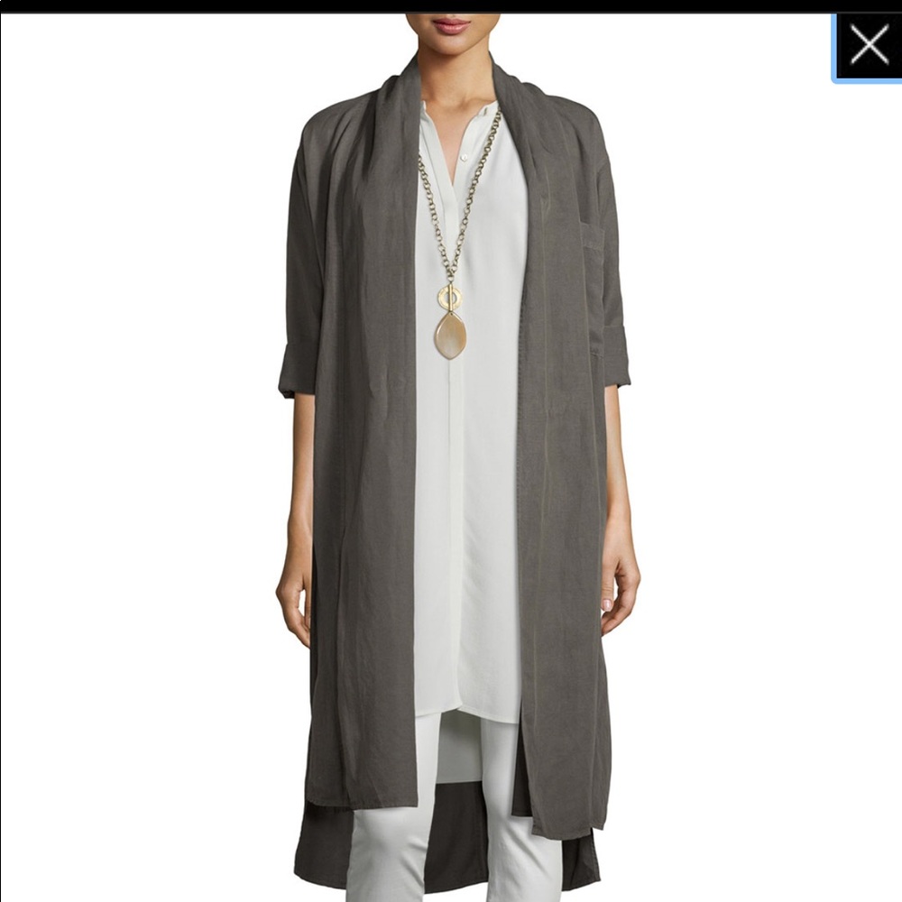 Eileen Fisher Tencel oversized long jacket Duster